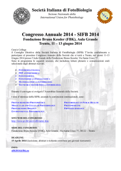 Primo Annuncio Congresso SIFB 2014