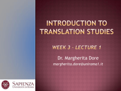 Text Analysis in Translation