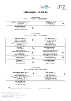 LISTINO DEGLI ALBERGHI