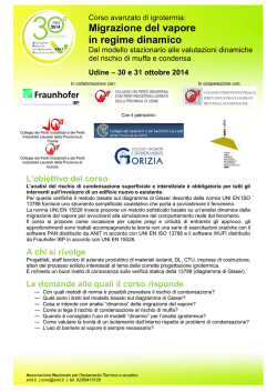 Migrazione del vapore in regime dinamico