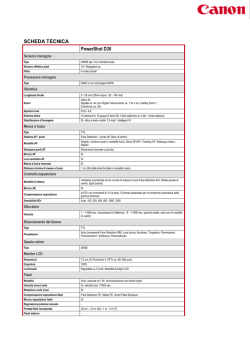 SCHEDA TECNICA PowerShot D30