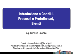 Introduzione a Contiki - Scuola di Ingegneria