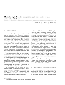 Modello digitale della superficie reale del centro storico