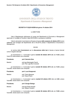 Decreto N&deg;122_laurea_triennal_ott_2014