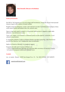 Bio Architettura, Dott.ssa Rosa Simonelli (PDF profilo)