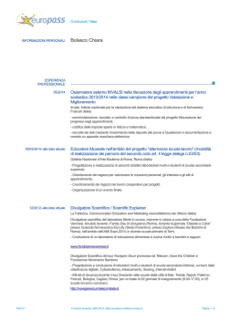 Bolasco Chiara - Dipartimento di Psicologia dei Processi di Sviluppo