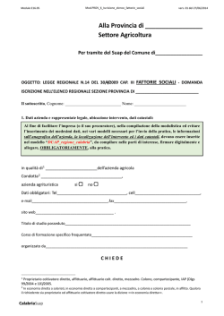 E16.05 - Domanda iscrizione fattorie sociali