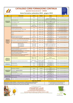 Catalogo corsi formazione continua 2014-2015