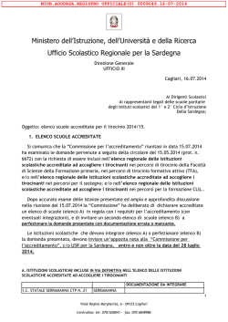 circolare &ldquo;Elenco scuole accreditate per il tirocinio