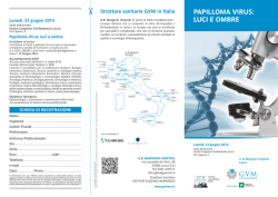 Programma convegno Papilloma virus luci e ombre