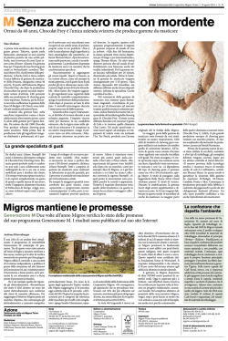 M Senza zucchero ma con mordente