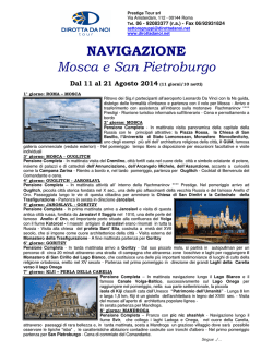 NAVIGAZIONE Mosca e San Pietroburgo