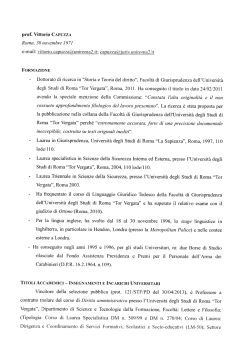 prof. Vittorio CAPUZZA - Policlinico Tor Vergata