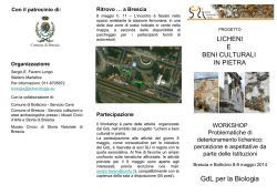 GdL per la Biologia - Società Lichenologica Italiana