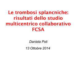 Le trombosi splancniche