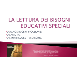 La lettura dei bisogni educativi speciali