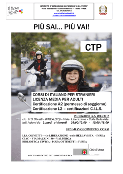 Manifesto CTP - IIS "Olivetti" Ivrea