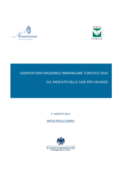 osservatorio nazionale immobiliare turistico 2014