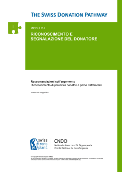 i riconoscimento e segnalazione del donatore