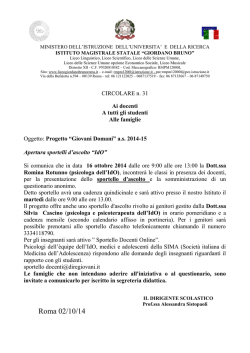 Roma 02/10/14 - Liceo Giordano Bruno