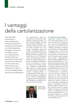 I vantaggi della cartolarizzazione