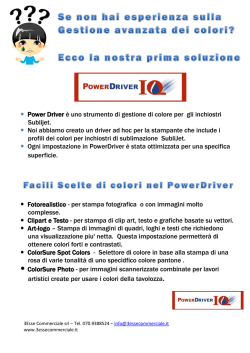 Power Driver &egrave; uno strumento di gestione di colore per gli inchiostri