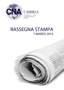 Rassegna stampa 7 marzo 2014