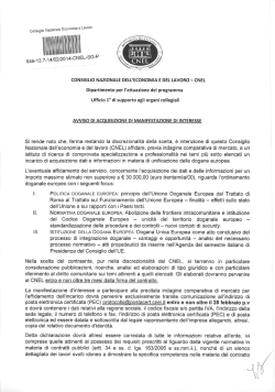 Avviso di acquisizione di manifestazione di interesse per l