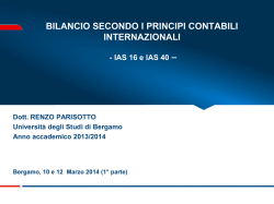 IMMOBILI, IMPIANTI E MACCHINARI (IAS 16)