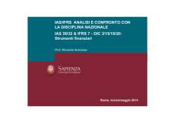 IAS/IFRS ANALISI E CONFRONTO CON LA DISCIPLINA