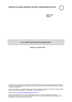 gruppo di lavoro articolo 29 per la protezione dei dati