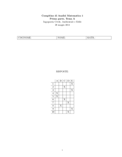Compitino - Dipartimento di Matematica