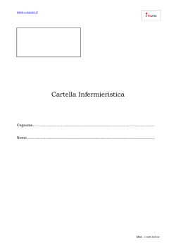Cartella Infermieristica - Facolt&agrave; di Medicina e Chirurgia