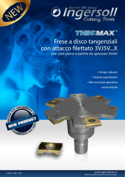 Frese a disco tangenziali con attacco filettato 3VJ5V...X