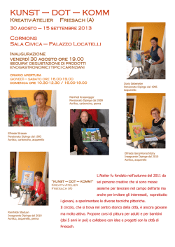 kunst – dot – komm - Comune di Cormons