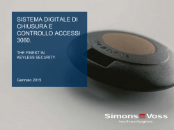 Presentazione - SimonsVoss technologies