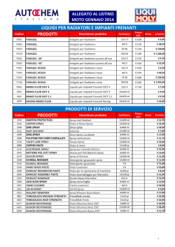 Listino 2 Liqui Moly . 2014