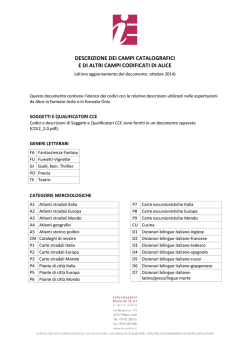 Descrizione dei campi catalografici di Alice