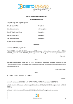 Cassazione Civile, Sez. I, 26 settembre 2014, n
