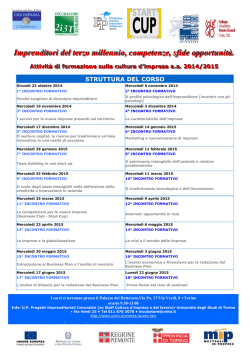 Calendario seminari 2014-2015 - Università degli Studi di Torino