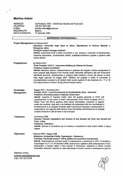 curriculum ARTENI Martina
