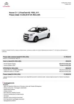 Nuova C1 1.2 PureTech 82 FEEL 5 P. Prezzo totale 13 200,00 &euro; IVA
