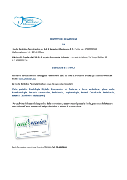 LETTERA DI CONVENZIONE