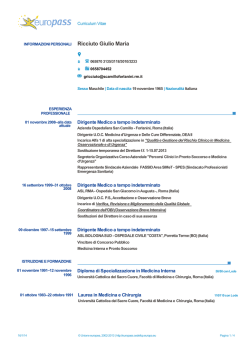 Ricciuto Giulio Maria - Azienda Ospedaliera S.Camillo