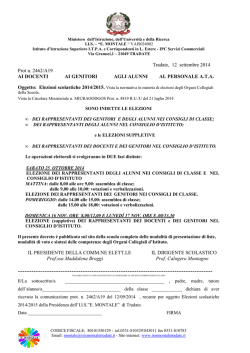 Elezioni scolastiche 2014/2015