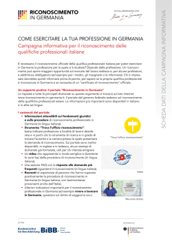 SC H E D A D A T I D E LL A C A M PA G N A IN F O R M A T IV A