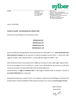 Dichiarazione 65%_Conto Termico pompe di calore Sylber