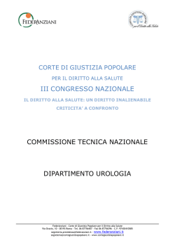 Dipartimento Urologia - Corte di Giustizia Popolare per il diritto alla