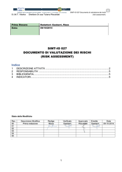 SIMT-IO 027 DOCUMENTO DI VALUTAZIONE DEI