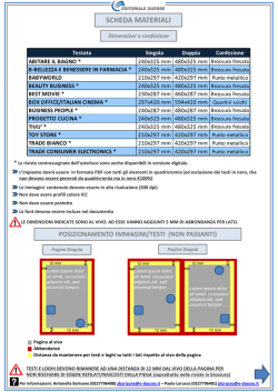 Specifiche tecniche print e digital